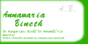 annamaria bineth business card